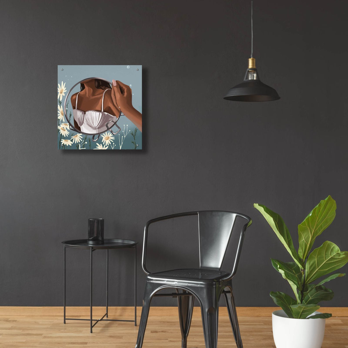 Mermaid In The Mirror by Svetlana Aleynikova - 24x24 acrylic wall art in a room