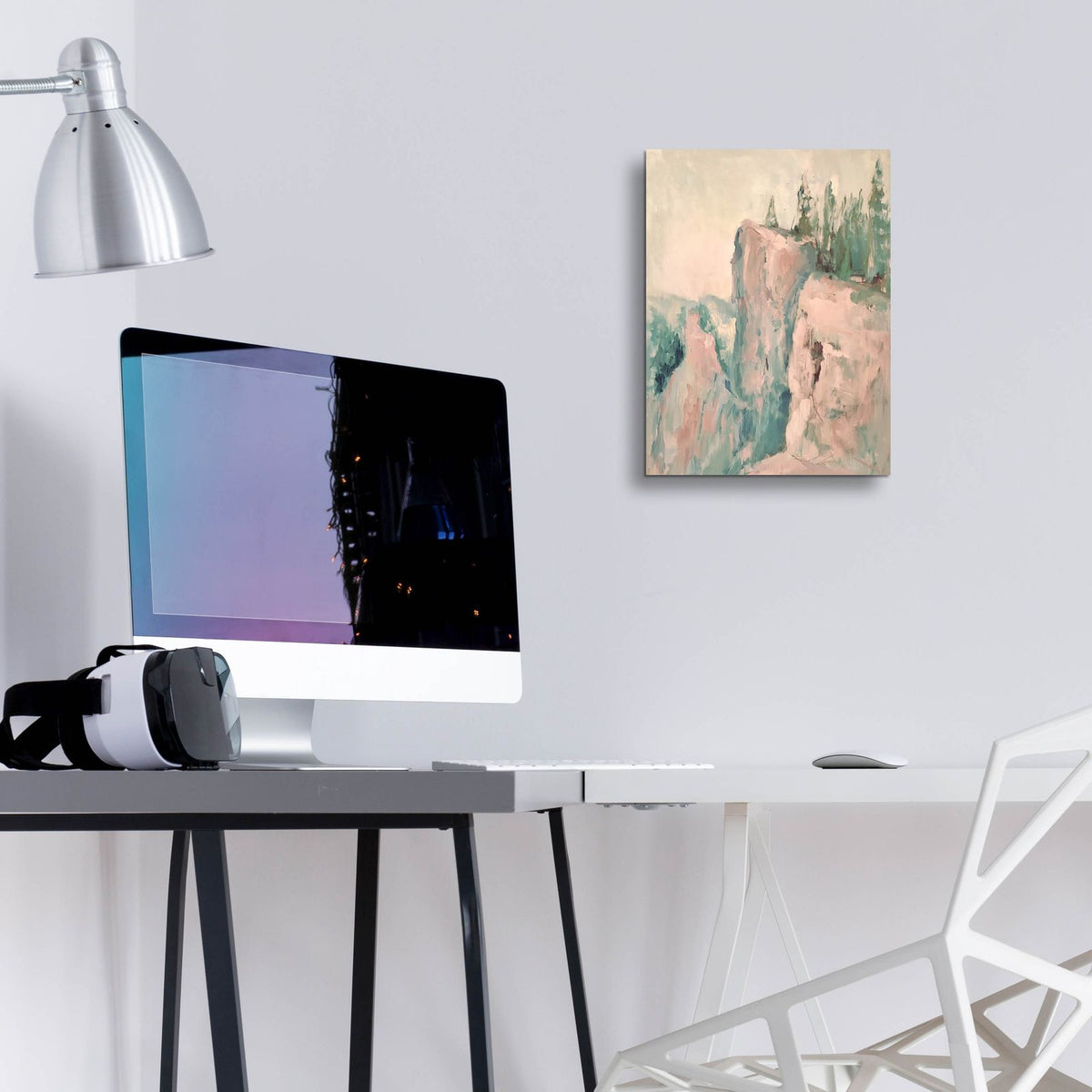 Misty Peaks by Svetlana Aleynikova - 12x16 acrylic wall art in a room