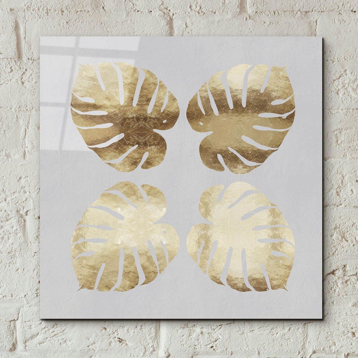 Monstera Leaves by Svetlana Aleynikova - 12x12 acrylic wall art in a room