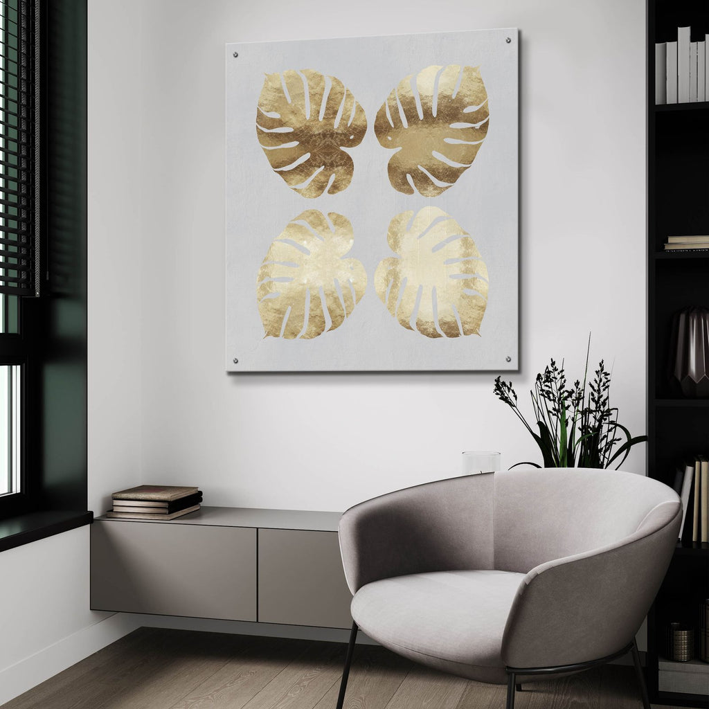 Monstera Leaves by Svetlana Aleynikova - 36x36 acrylic wall art in a room