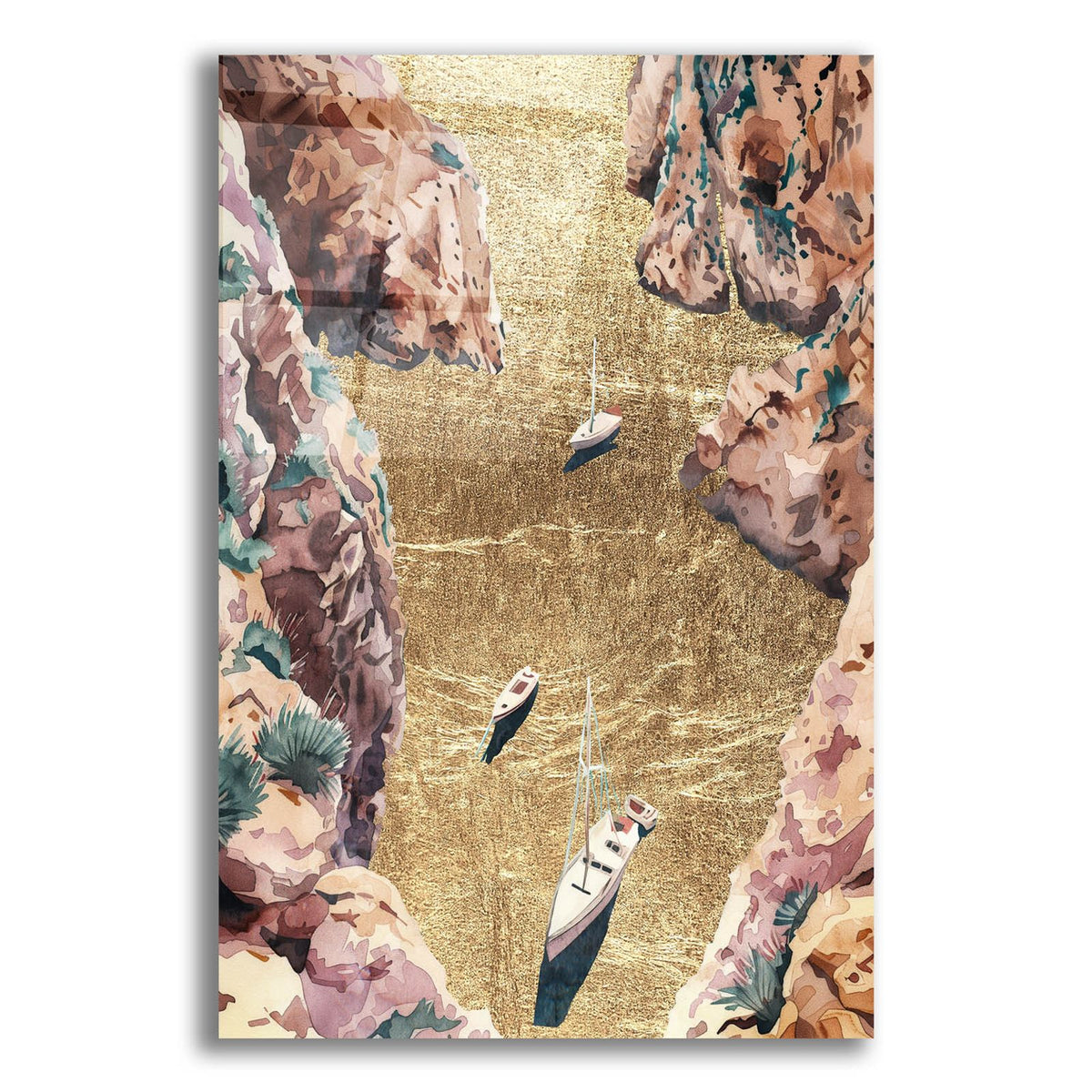 Mountain River Of Gold by Svetlana Aleynikova acrylic glass wall art