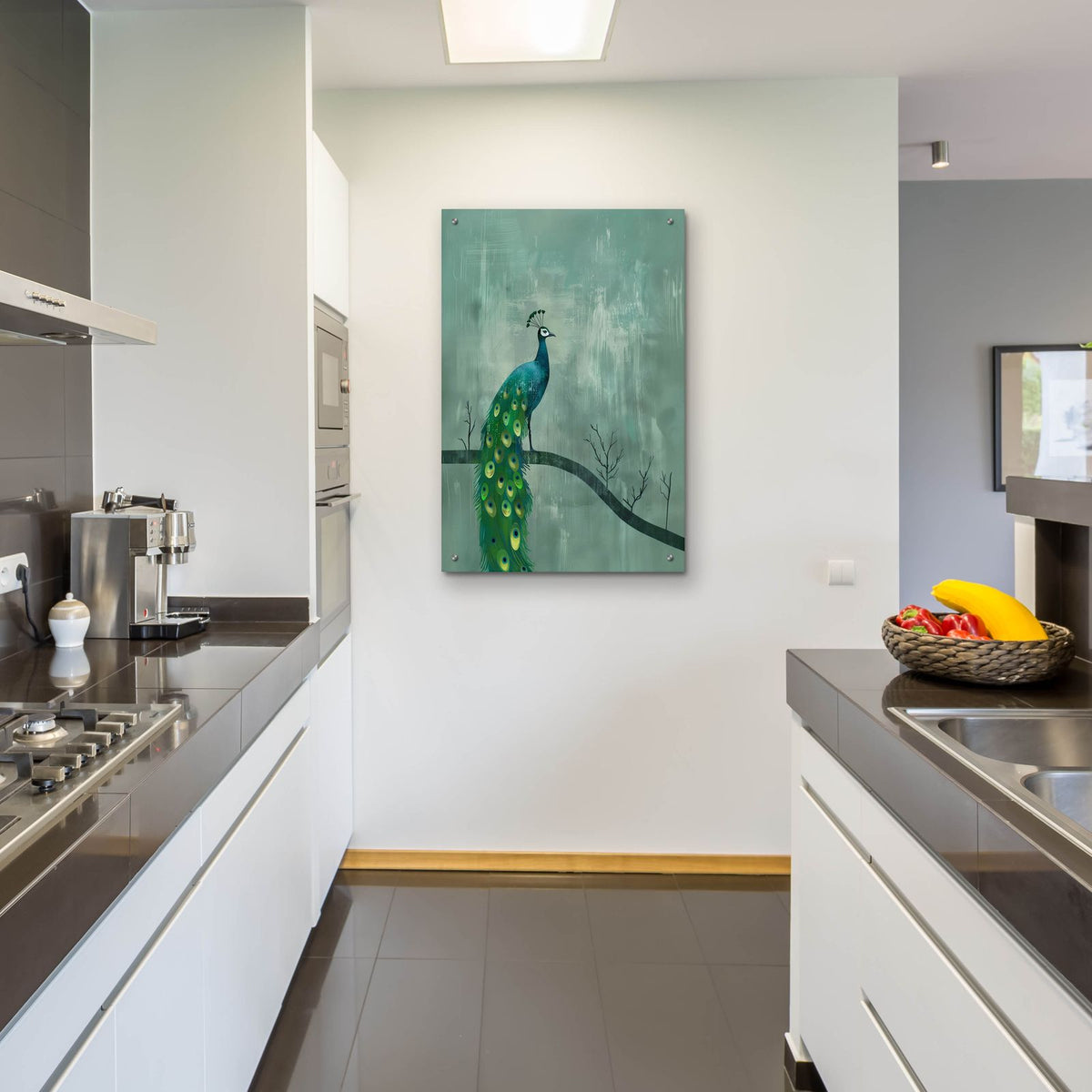 Peacock Display by Svetlana Aleynikova - 24x36 acrylic wall art in a room