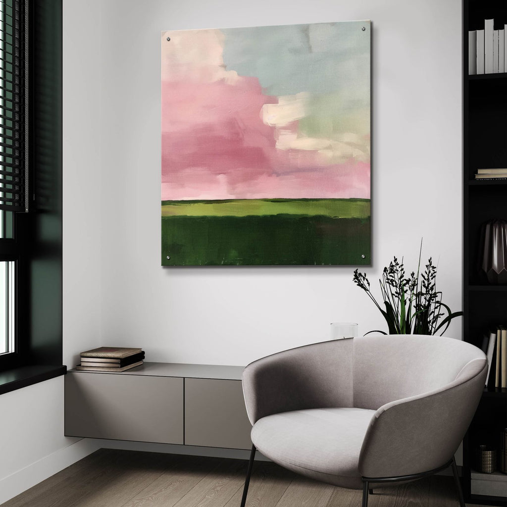 Pink Fields At Sunrise by Svetlana Aleynikova - 36x36 acrylic wall art in a room