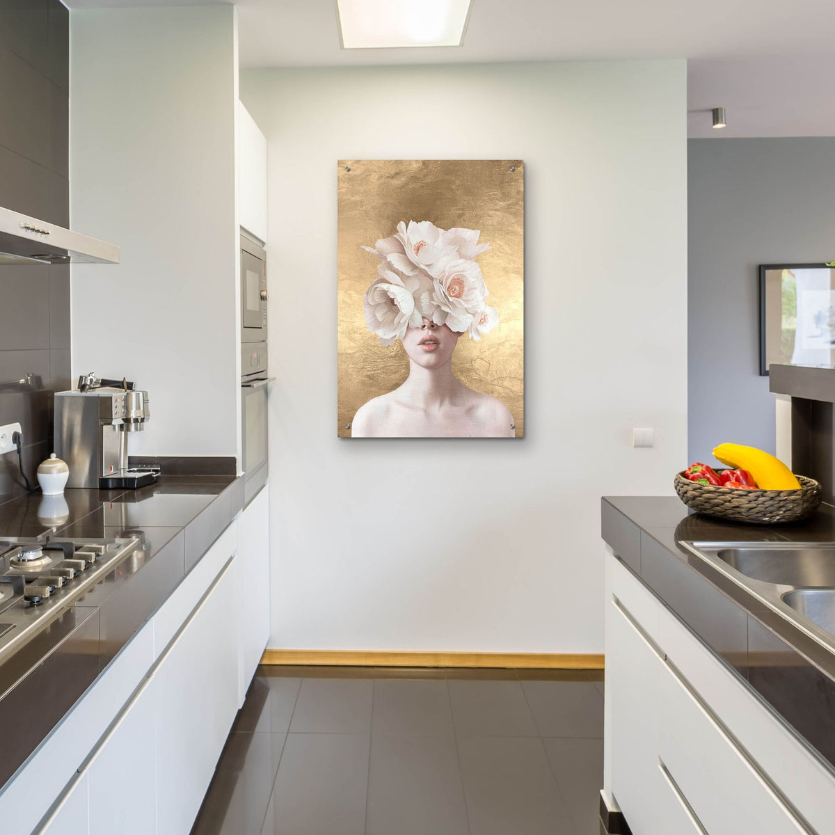 Pink Flower Lady by Svetlana Aleynikova - 24x36 acrylic wall art in a room