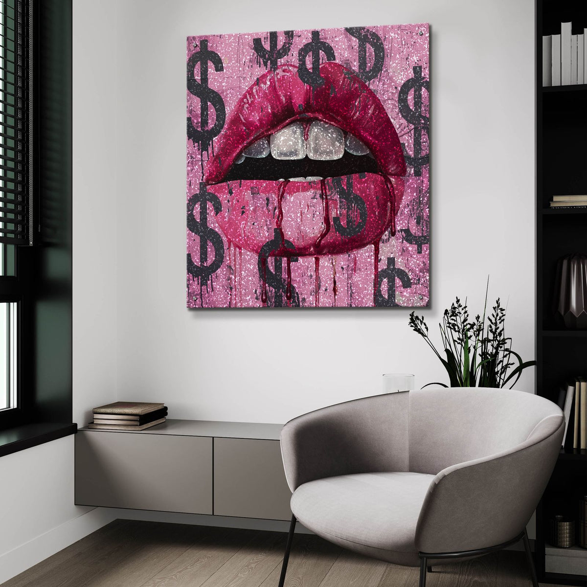 Pink Whisper by Svetlana Aleynikova - 36x36 acrylic wall art in a room