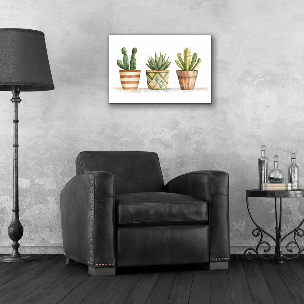 Potted Cacti by Svetlana Aleynikova - 24x16 acrylic wall art in a room