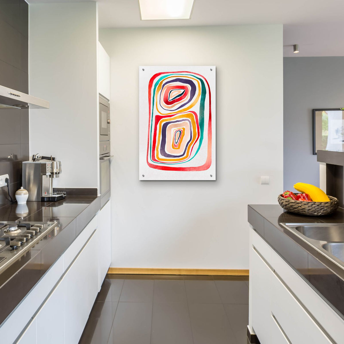 Rainbow Abstraction by Svetlana Aleynikova - 24x36 acrylic wall art in a room