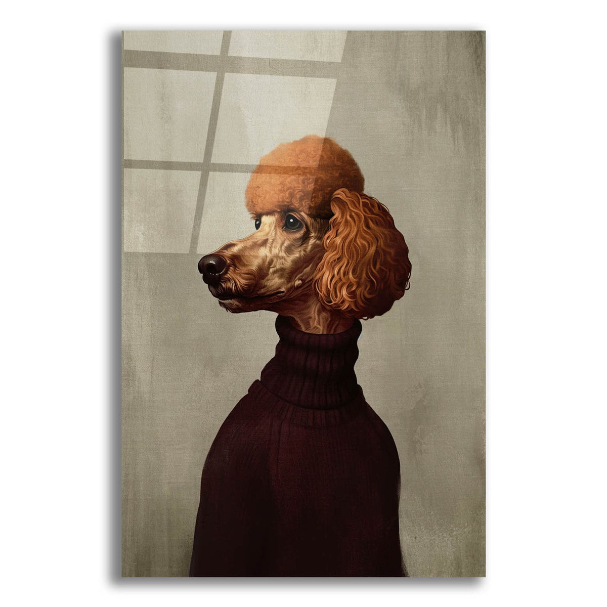Red Sweater Dog by Svetlana Aleynikova acrylic glass wall art