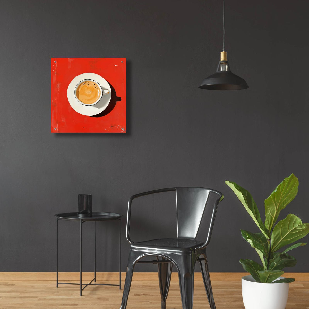 Red Table Cup by Svetlana Aleynikova - 24x24 acrylic wall art in a room