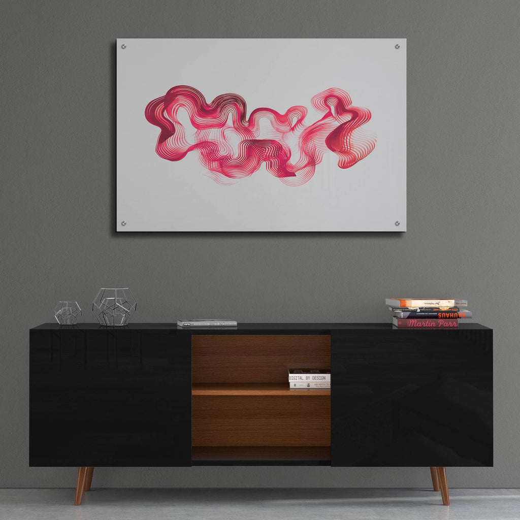 Red Waves by Svetlana Aleynikova - 36x24 acrylic wall art in a room