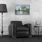 River Landscape by Svetlana Aleynikova - 24x16 acrylic wall art in a room