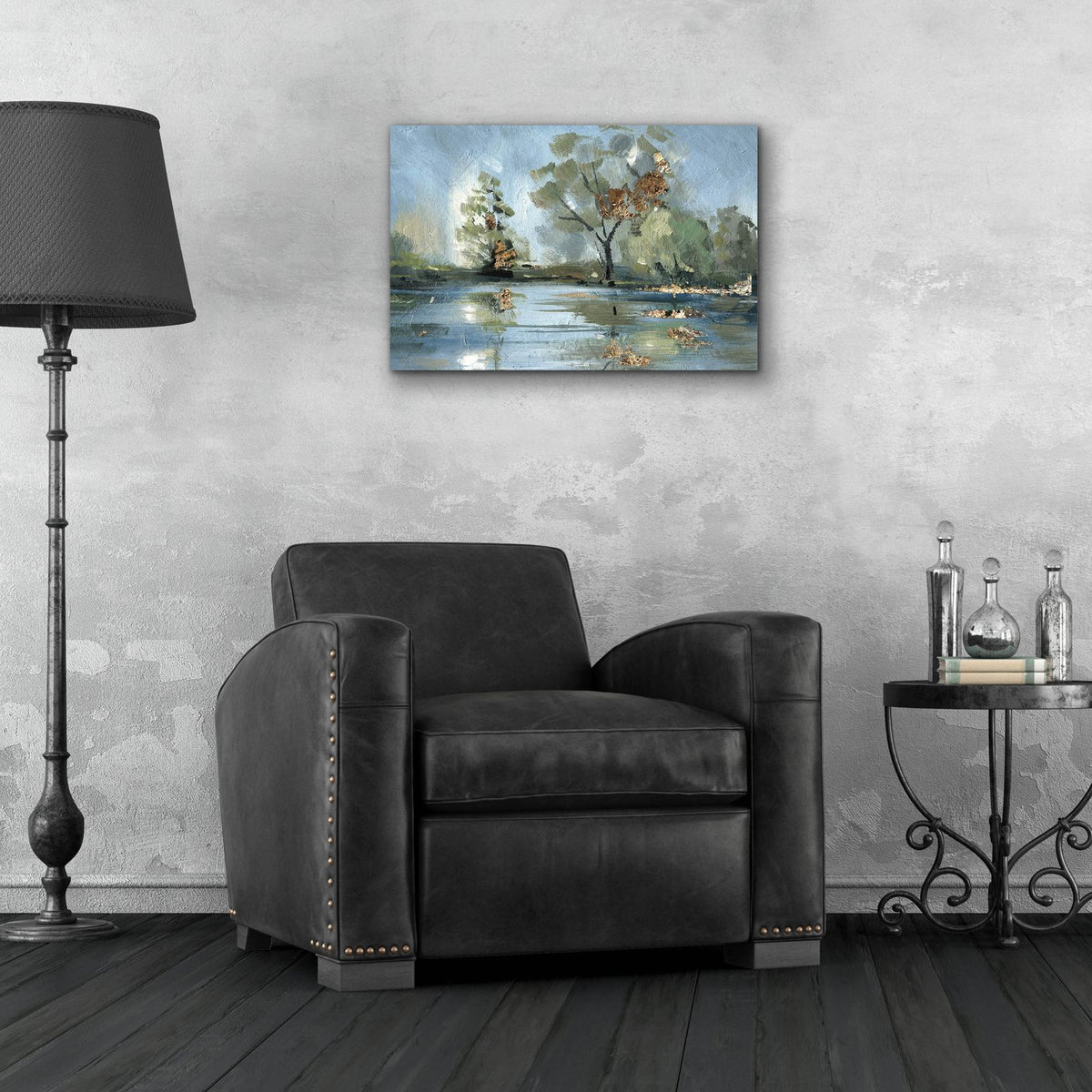 River Landscape by Svetlana Aleynikova - 24x16 acrylic wall art in a room
