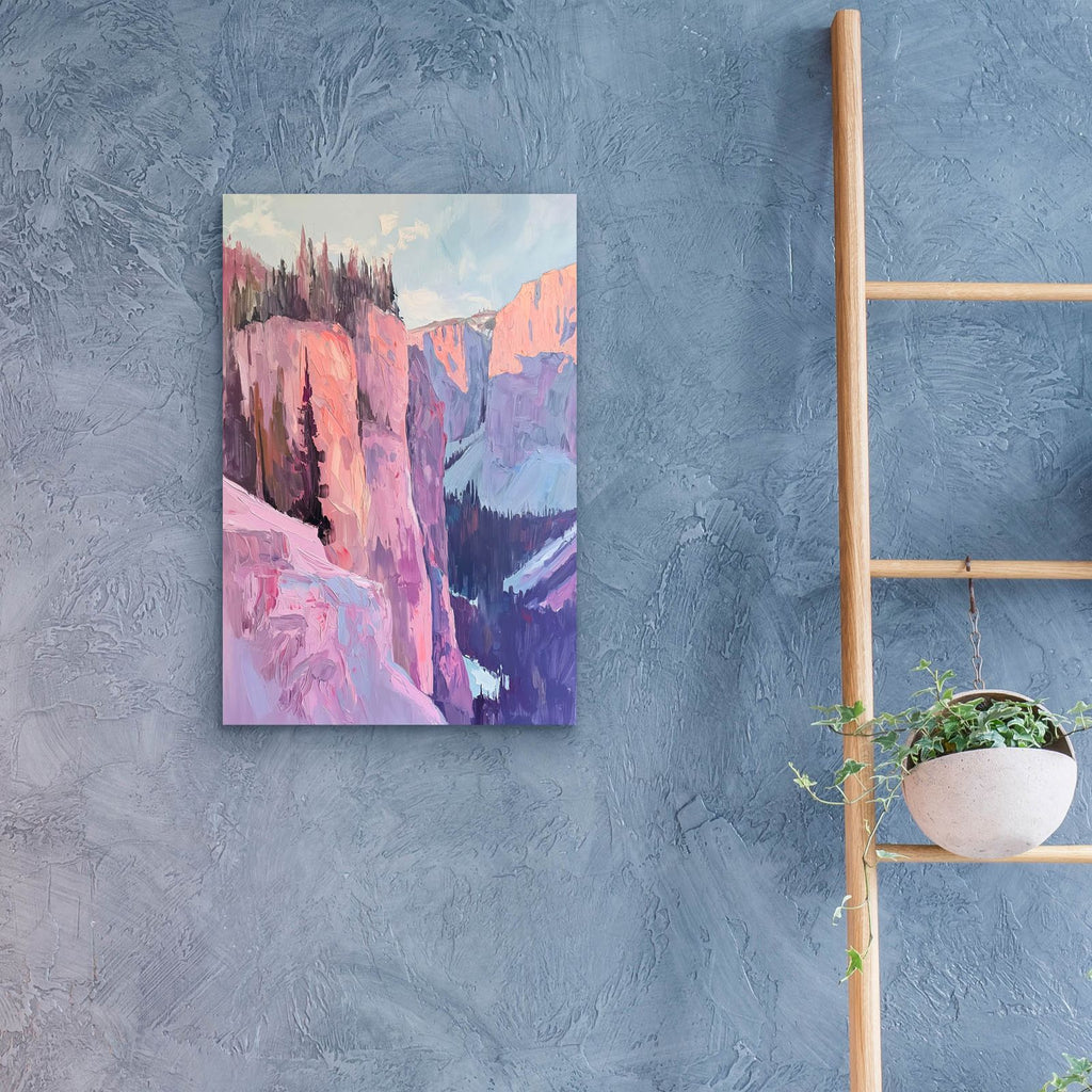 Rose-tinted Peaks by Svetlana Aleynikova - 16x24 acrylic wall art in a room