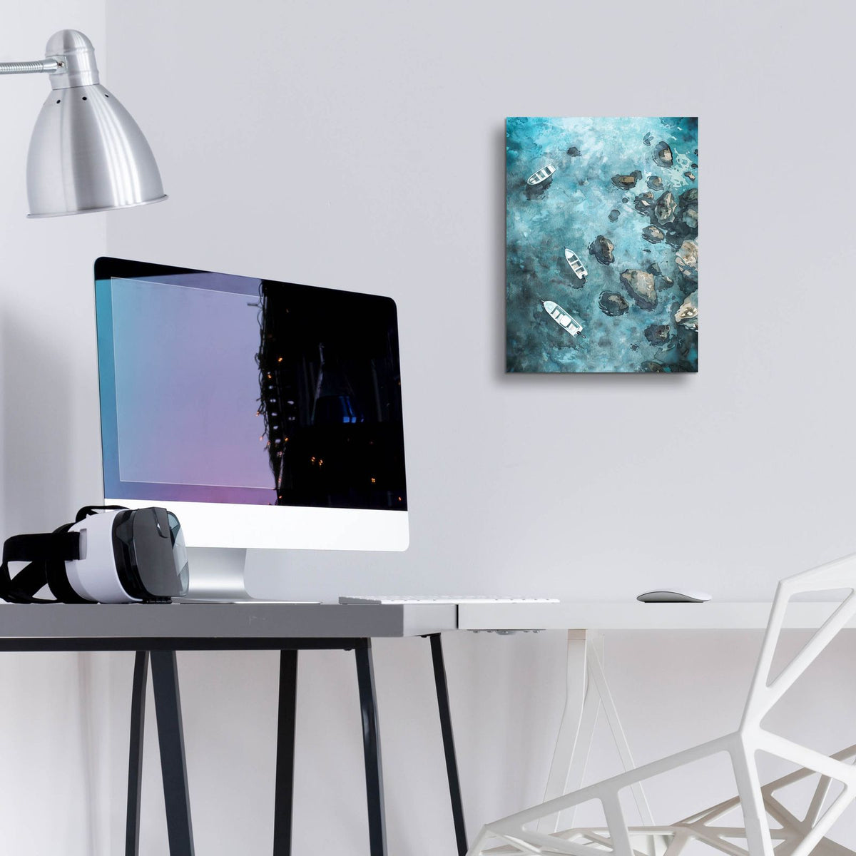 Sea Pier by Svetlana Aleynikova - 12x16 acrylic wall art in a room
