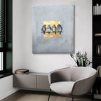 Sparrows On A Branch by Svetlana Aleynikova - 36x36 acrylic wall art in a room