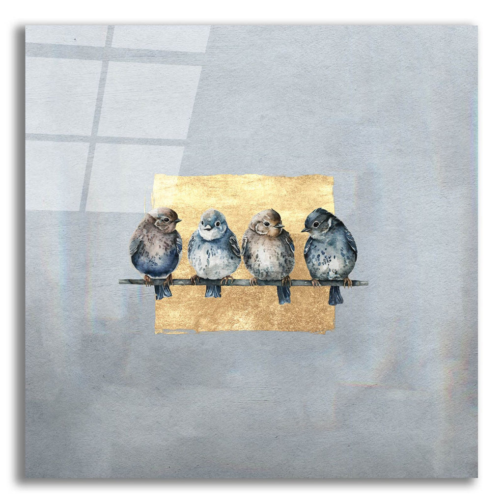 Sparrows On A Branch by Svetlana Aleynikova acrylic glass wall art