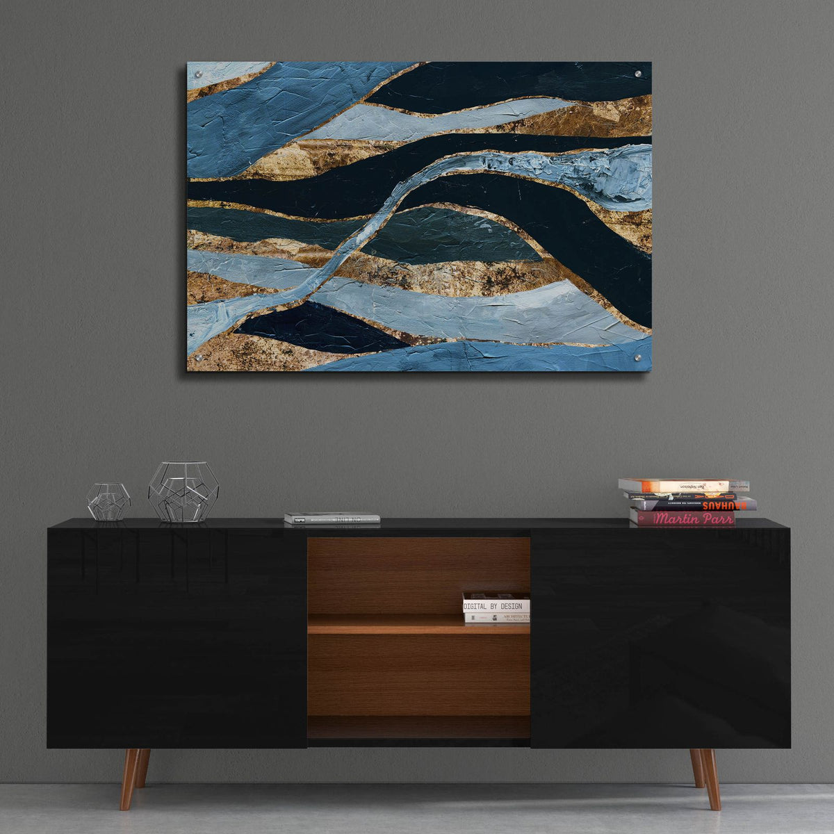 Stone Mosaic by Svetlana Aleynikova - 36x24 acrylic wall art in a room