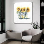 Sunflower Composition by Svetlana Aleynikova - 36x36 acrylic wall art in a room