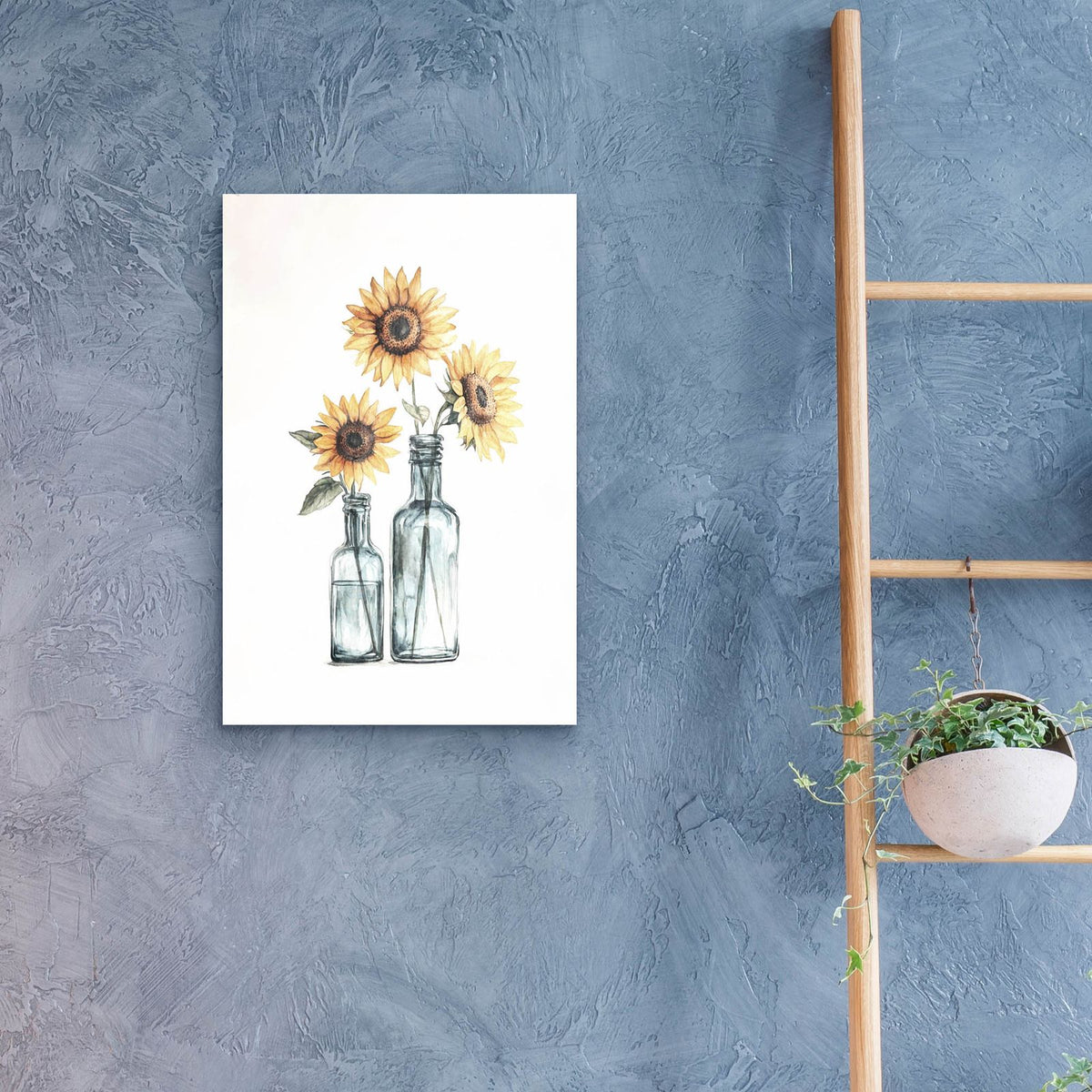 Sunflowers In Bottles by Svetlana Aleynikova - 16x24 acrylic wall art in a room