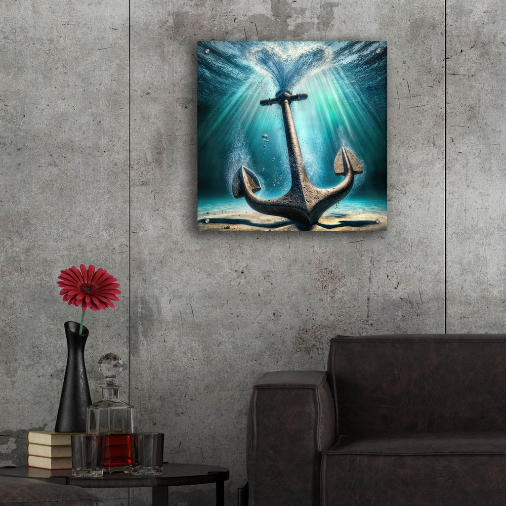 Anchor Drop by Rey Klimt - 24x24 acrylic wall art in a room