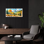 Aspen Landscape Watercolor by Rey Klimt - 24x12 acrylic wall art in a room