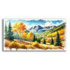 Aspen Landscape Watercolor by Rey Klimt acrylic glass wall art