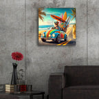 Beach Dog Surf by Rey Klimt - 24x24 acrylic wall art in a room