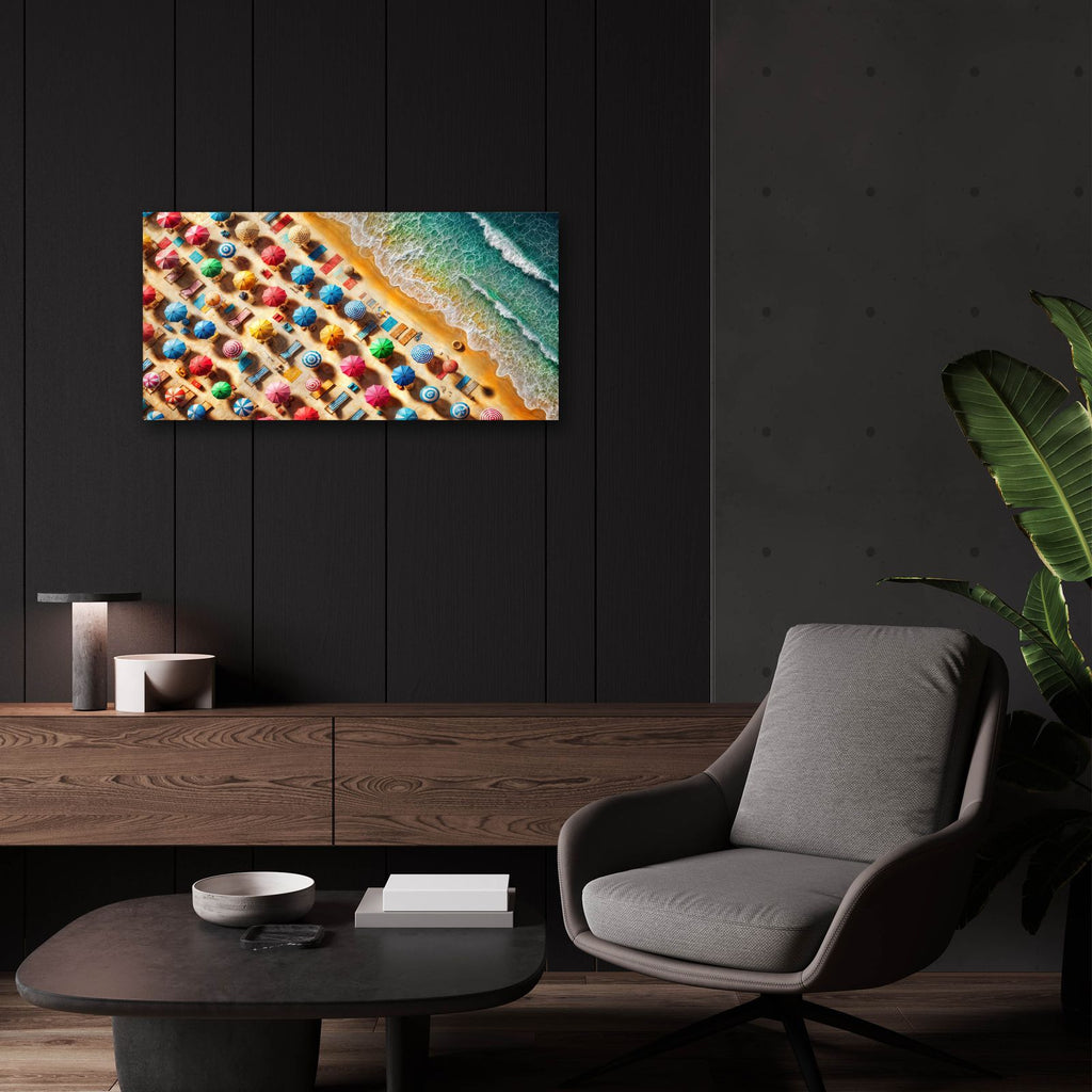 Beach Vibes by Rey Klimt - 24x12 acrylic wall art in a room
