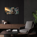 Cat Samurai by Rey Klimt - 24x12 acrylic wall art in a room