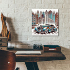 Chicago Art Deco Car by Rey Klimt - 12x12 acrylic wall art in a room