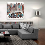 Chicago Art Deco Car by Rey Klimt - 36x36 acrylic wall art in a room