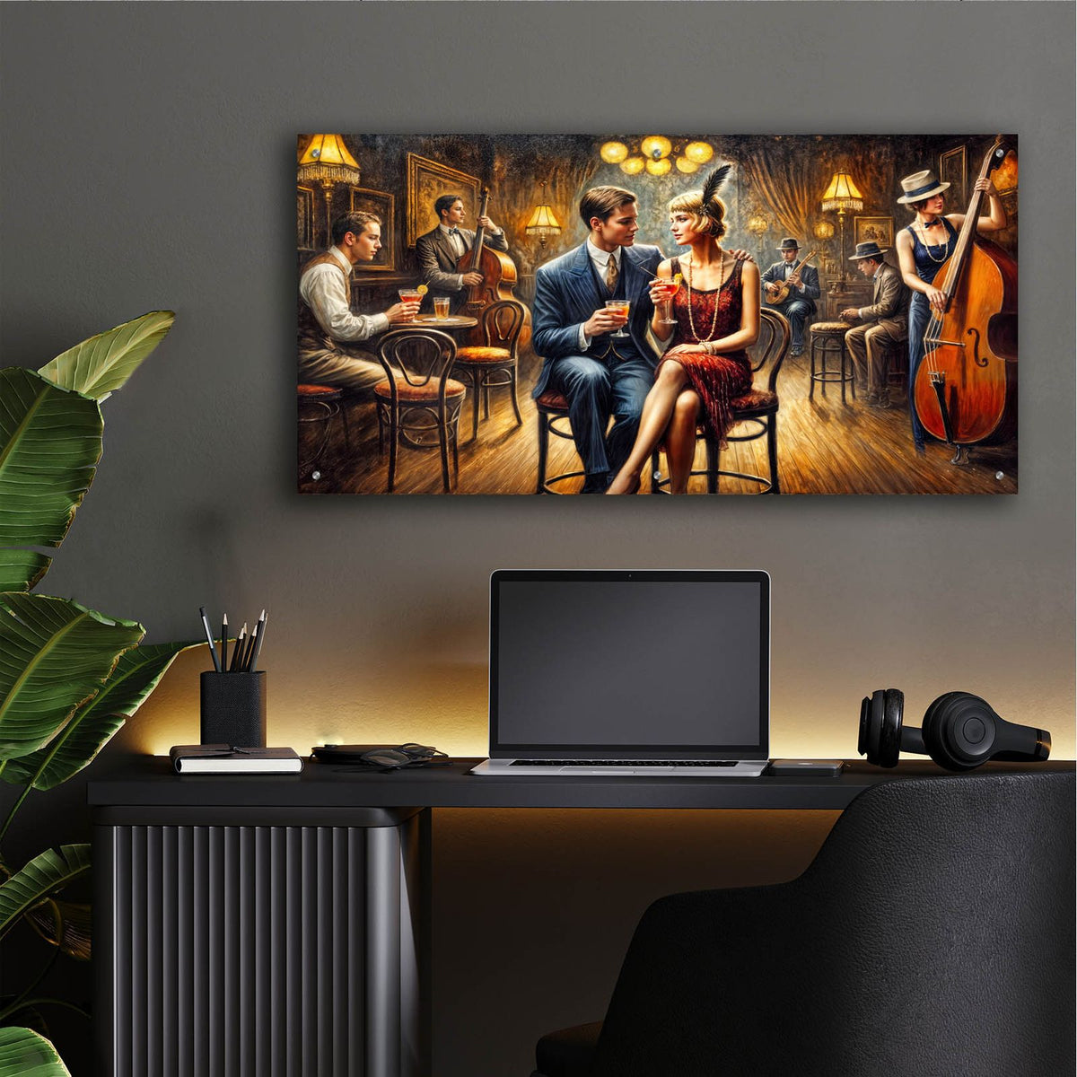 Chicago Speakeasy by Rey Klimt - 48x24 acrylic wall art in a room