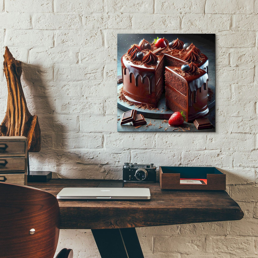 Chocolate Cake by Rey Klimt - 12x12 acrylic wall art in a room