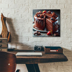 Chocolate Cake by Rey Klimt - 12x12 acrylic wall art in a room