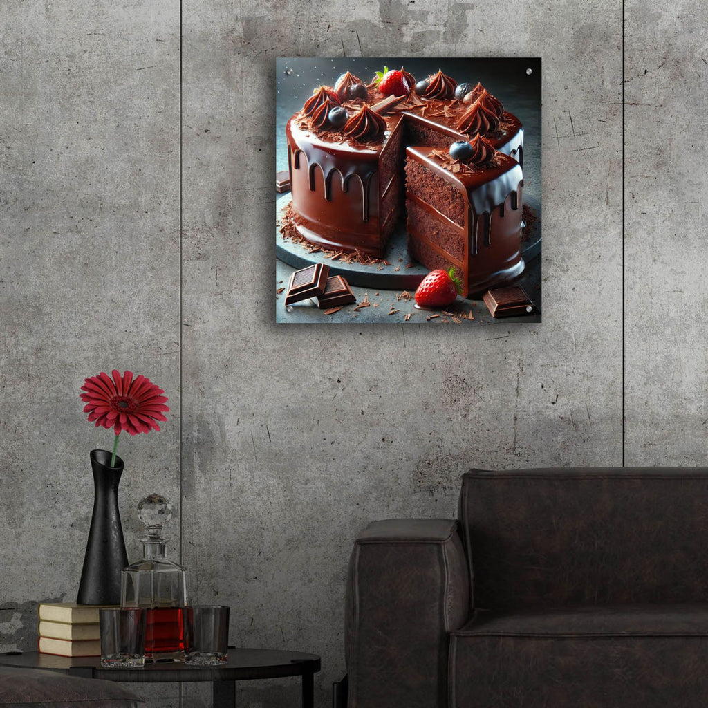 Chocolate Cake by Rey Klimt - 24x24 acrylic wall art in a room