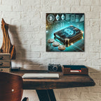 Crypto Wallet by Rey Klimt - 12x12 acrylic wall art in a room