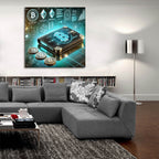 Crypto Wallet by Rey Klimt - 36x36 acrylic wall art in a room