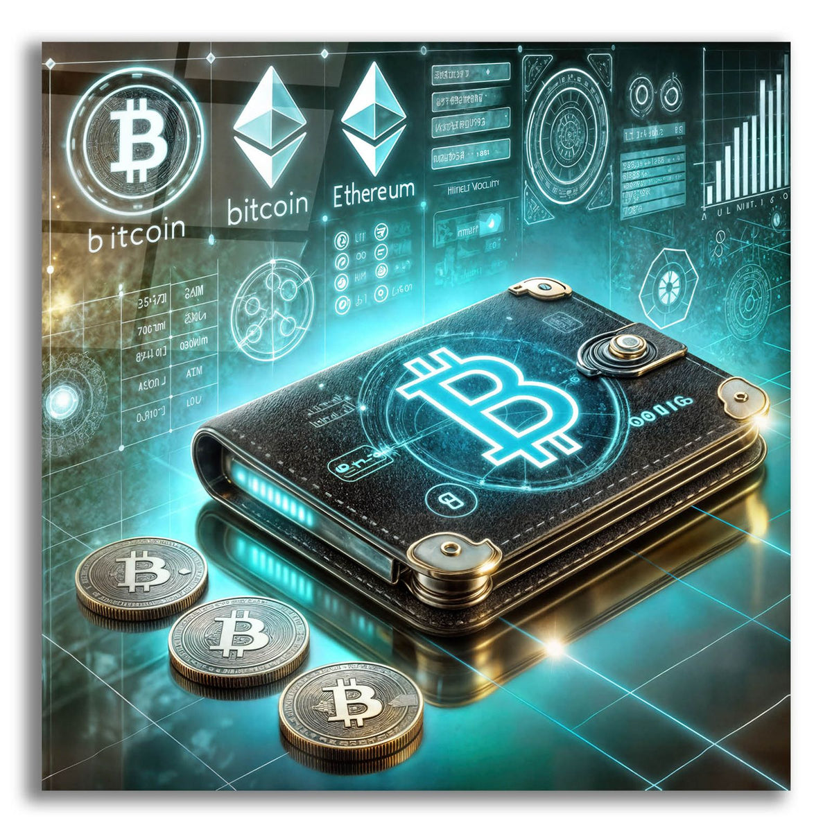 Crypto Wallet by Rey Klimt acrylic glass wall art