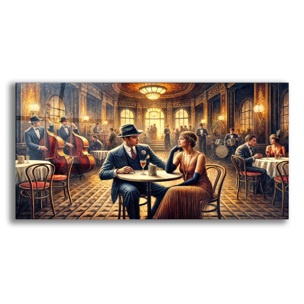 Date Night In Vintage New York by Rey Klimt acrylic glass wall art