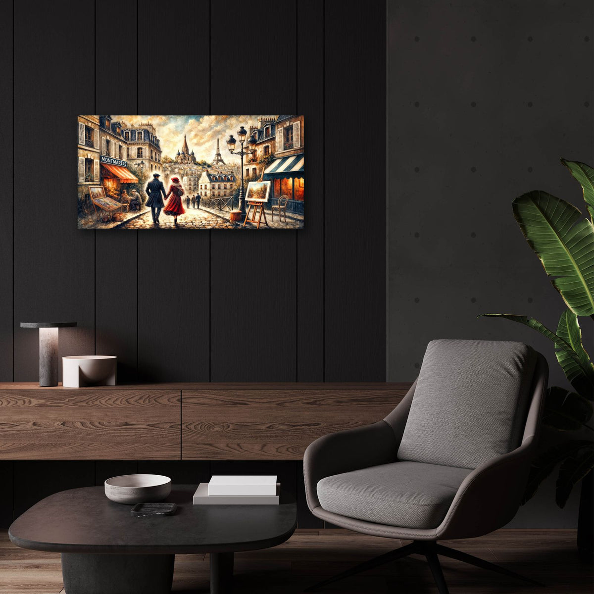 Date Night Montmartre by Rey Klimt - 24x12 acrylic wall art in a room