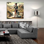 Double Espresso In Italy by Rey Klimt - 36x36 acrylic wall art in a room