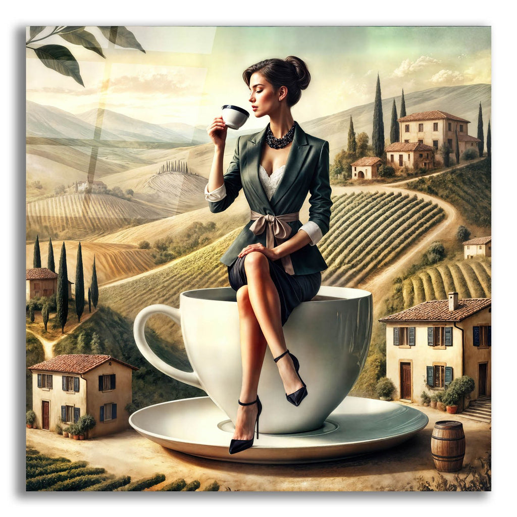 Double Espresso In Italy by Rey Klimt acrylic glass wall art