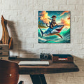 Fearless Cat Pirate by Rey Klimt - 12x12 acrylic wall art in a room
