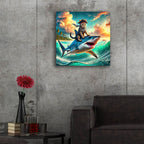 Fearless Cat Pirate by Rey Klimt - 24x24 acrylic wall art in a room