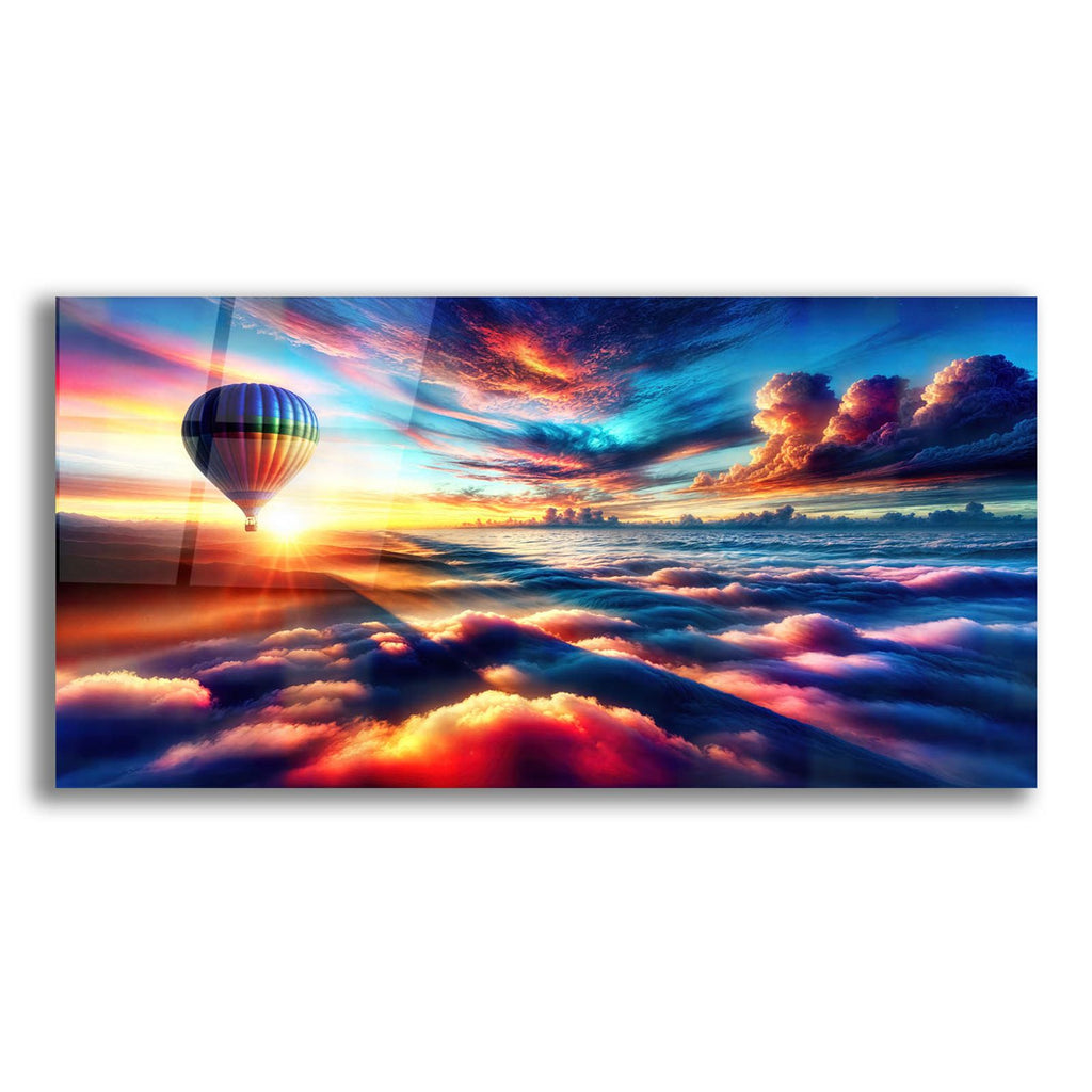 Flying Free Over The Clouds by Rey Klimt acrylic glass wall art