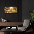 Girl & Butterflies by Rey Klimt - 24x12 acrylic wall art in a room