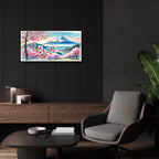 Japan Country Scene Watercolor by Rey Klimt - 24x12 acrylic wall art in a room