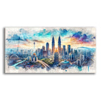 Kuala Lumpur Watercolor by Rey Klimt acrylic glass wall art