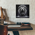 Lion In Rain Drops by Rey Klimt - 12x12 acrylic wall art in a room