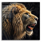Lion Portrait - Roar Of The Storm by Rey Klimt acrylic glass wall art